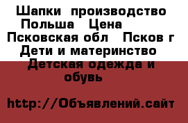 Шапки ,производство Польша › Цена ­ 200 - Псковская обл., Псков г. Дети и материнство » Детская одежда и обувь   